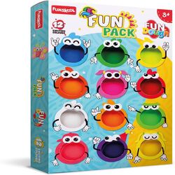 FUNSKOOL FUN DOUGH PACK - 12 colours - 25gm each -1731200